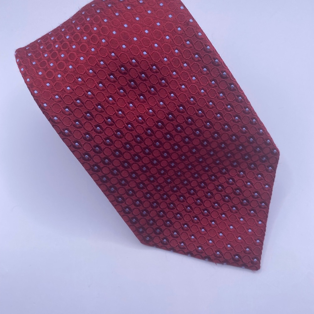 Tasso Elba Burgundy Geometric Men's Tie